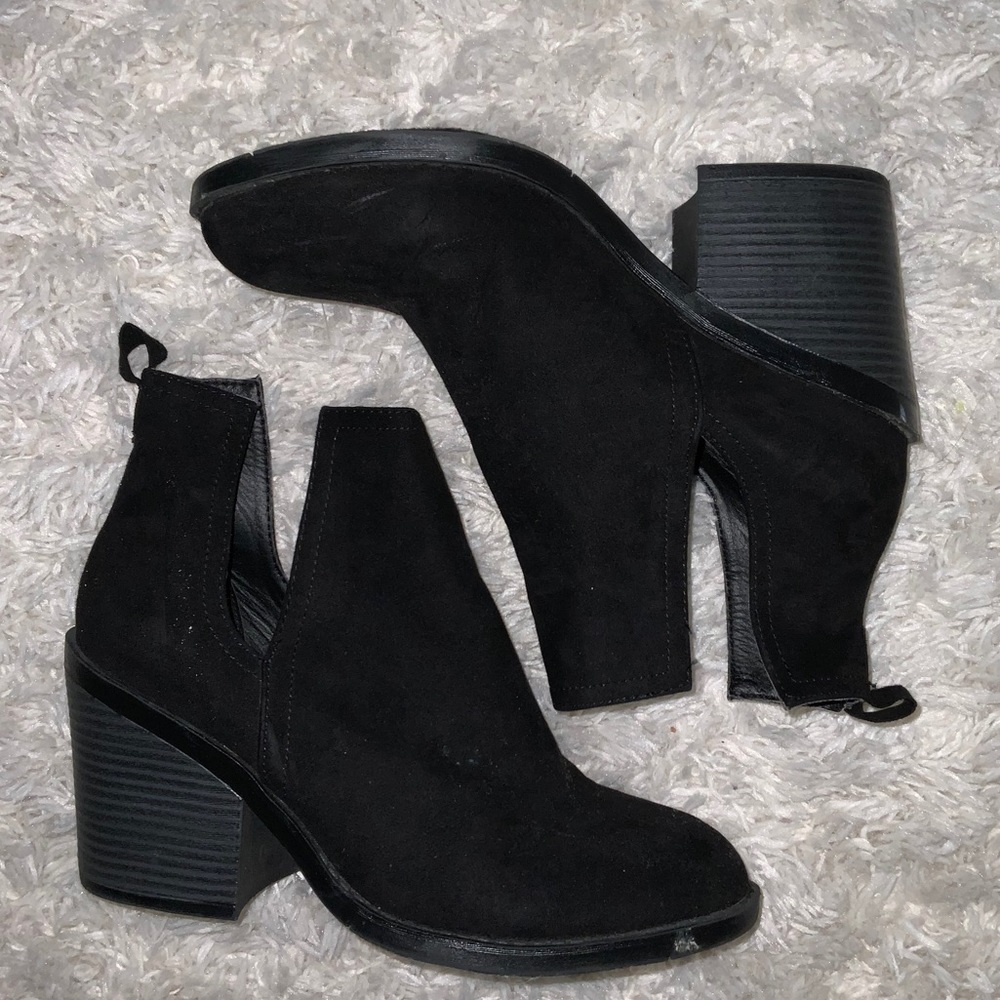 Black Suede Booties